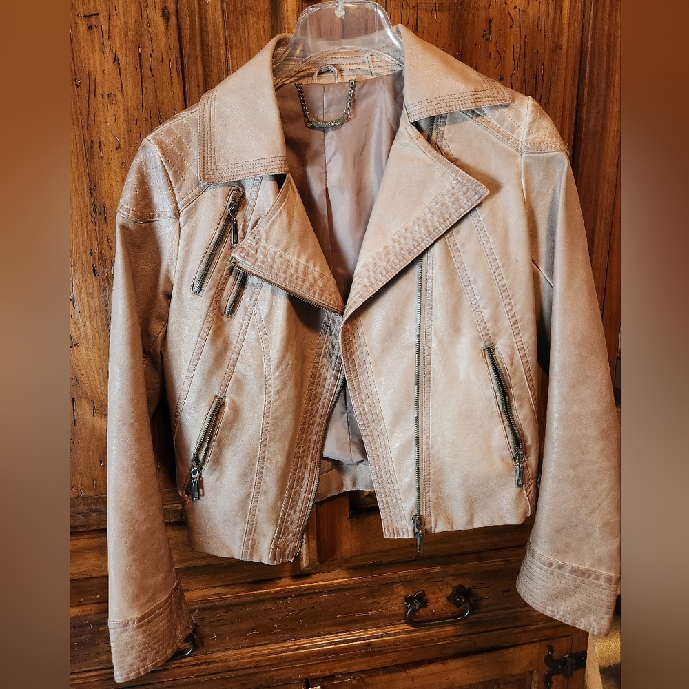 Paparazzi motorbike vegan jacket size small